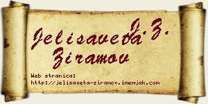 Jelisaveta Ziramov vizit kartica